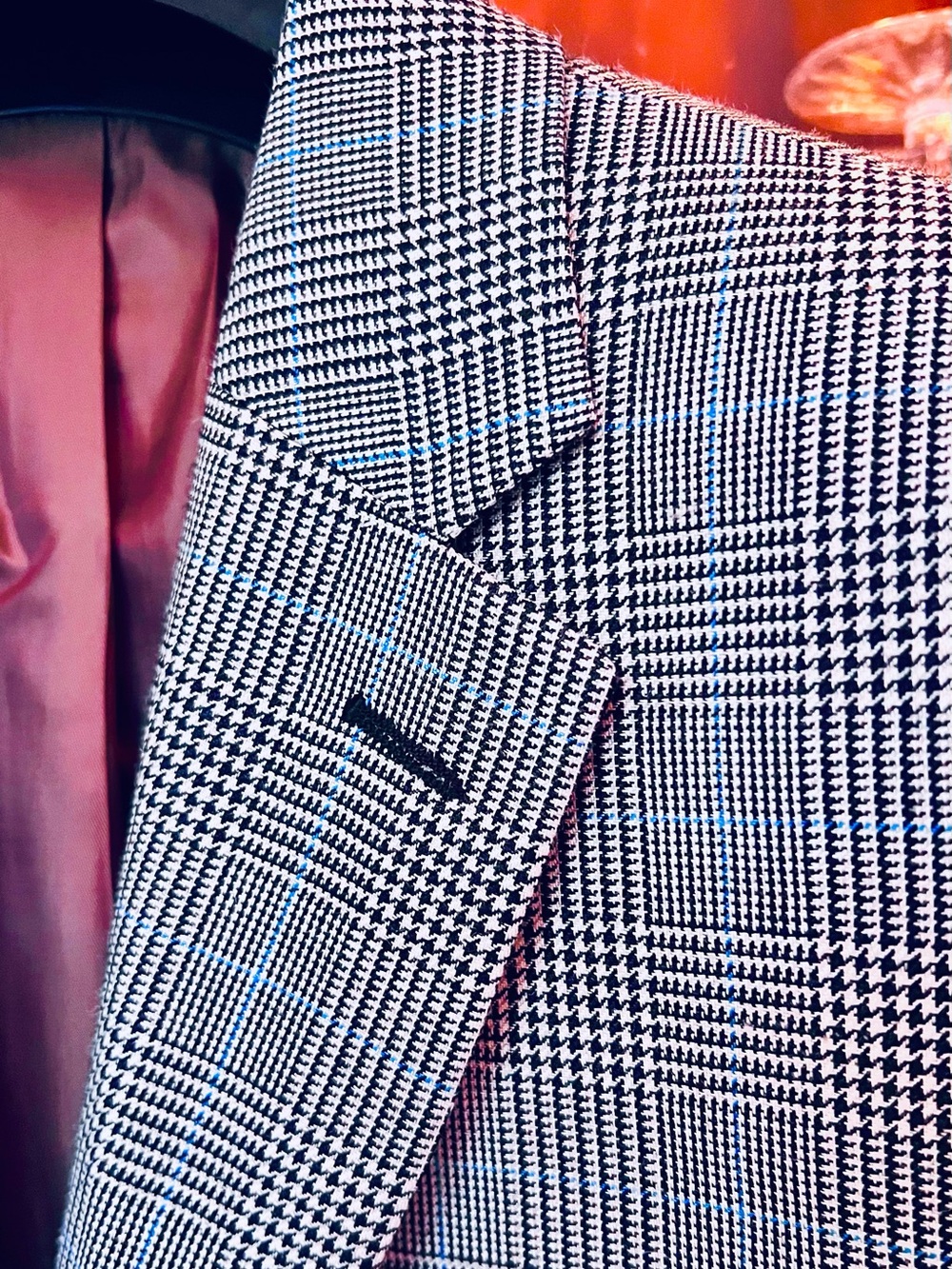 Silk & Wool Ralph Lauren Gray & Blue Glen Plaid Sport Coat